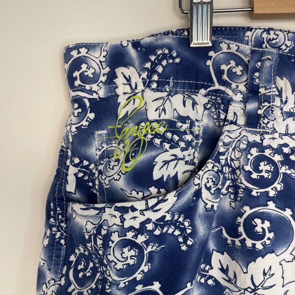 Enyce Clothing Co. Floral Shorts Pockets 90's Hip Hop Blue White Men's Size 40 - Picture 3 of 16